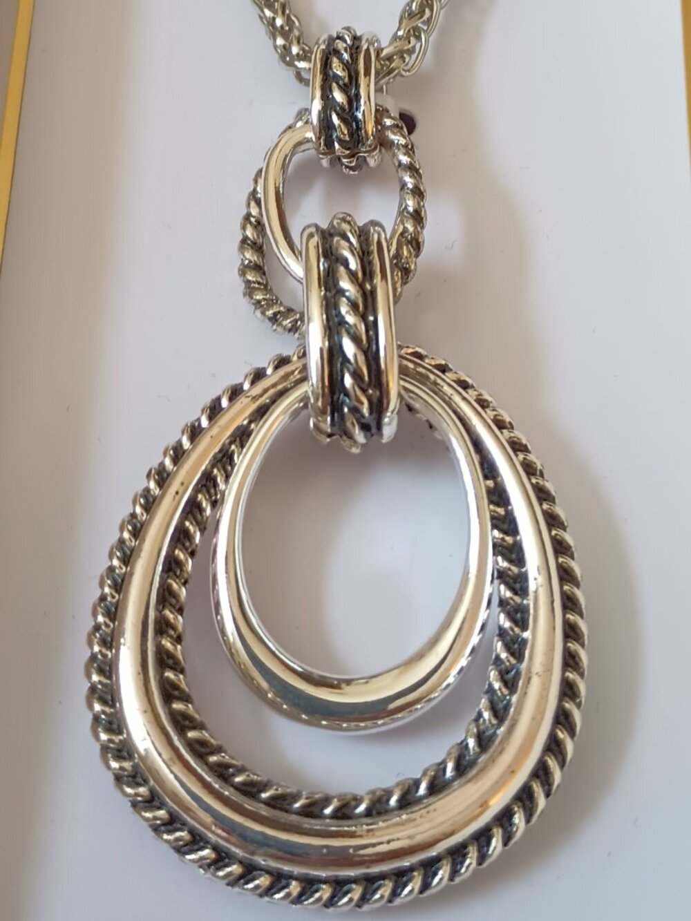 Silver Necklace with Earrings Set (NWT) - Picture 2 of 7
